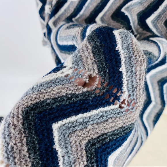 Free People Black Chevron Striped Sweater dress - Picture 7 of 10